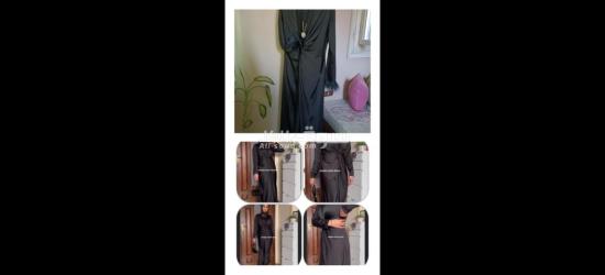 فستان ستان ستان لبس مرة واحدة كالجديد - 2