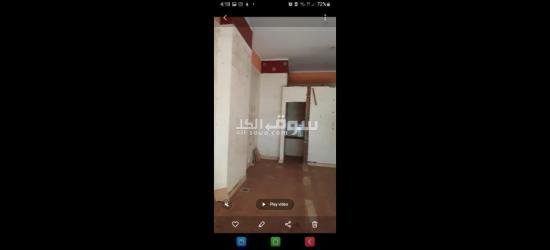 محل 45 م منشطب جاهز للايجار به حمام وعداد مياه وعداد كهرباؤ