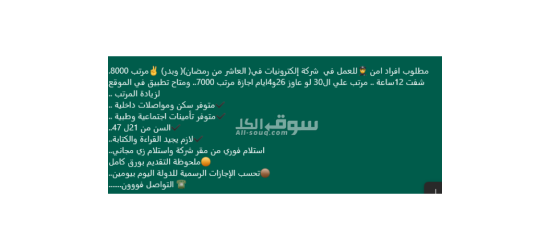 افراد امن في شركه الكترونيات