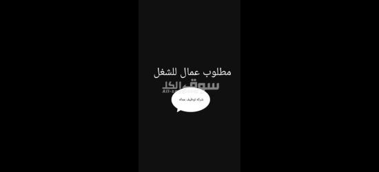 مطلوب عمال للشغل في العاشر